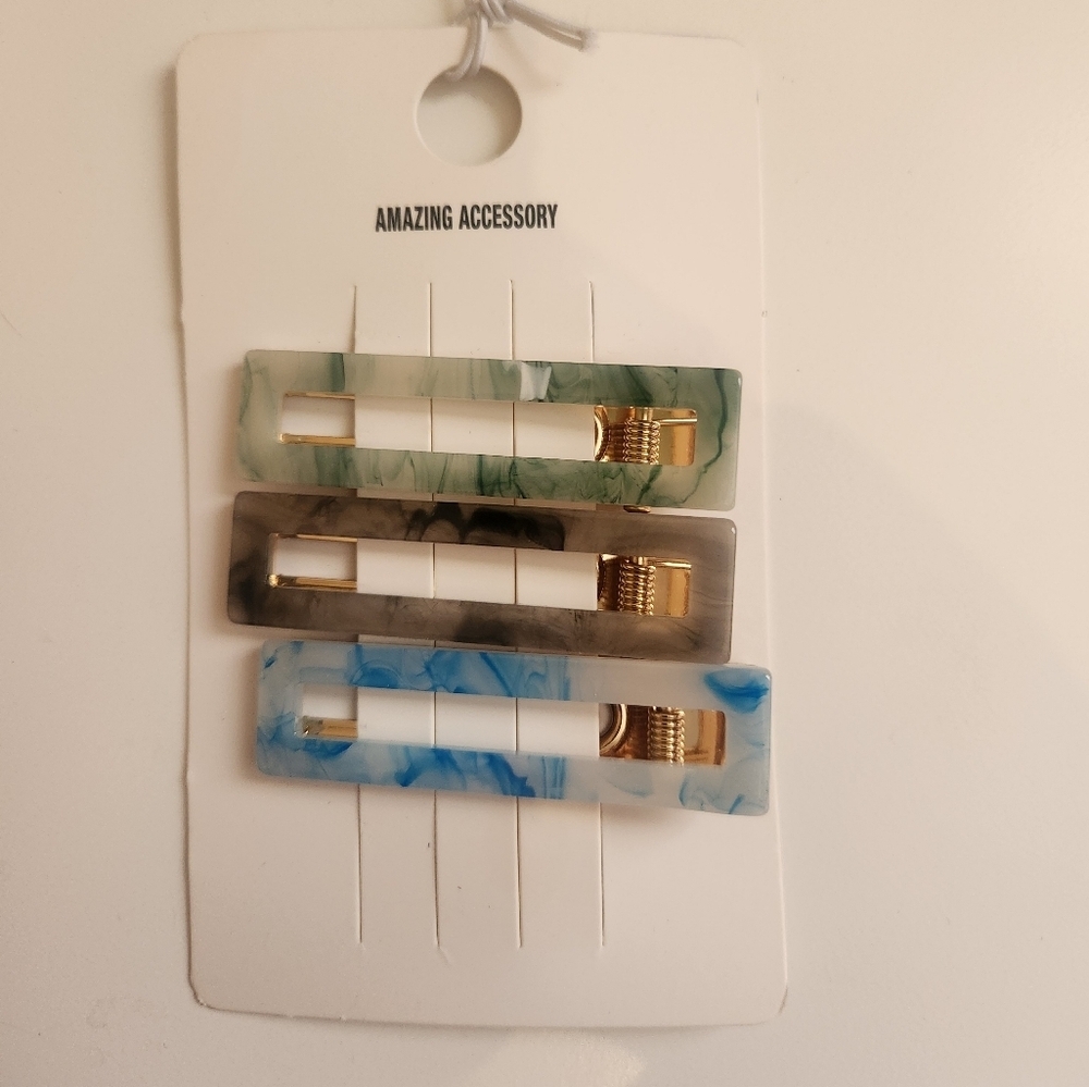 Amazing Accessory- Marble Hair Clips